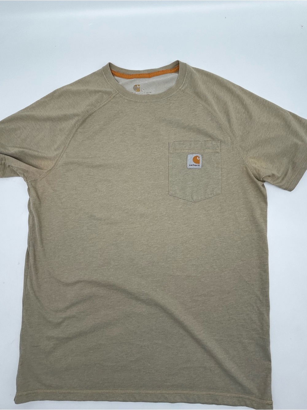 Carhartt Men’s Short Sleeve Pocket Tee in Khaki/Tan